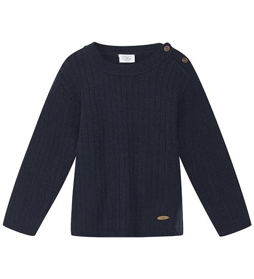 Hust and Claire Bluse - Strik - HCPil Wool Rib - More Navy