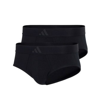 adidas 2P Active Flex Cotton 3 Stripes Low Rise Trunk Sort bomuld Small Herre