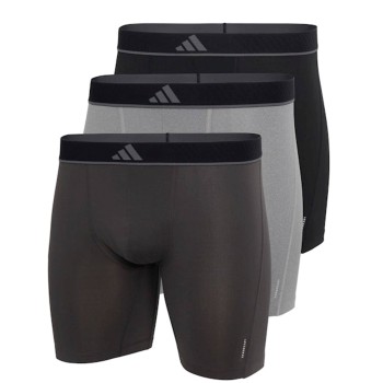 adidas 3P Active Micro Flex Boxer Brief Sort/Grå polyester XX-Large Herre