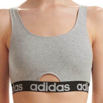 adidas BH Scoop Bralette Grå bomuld Large Dame