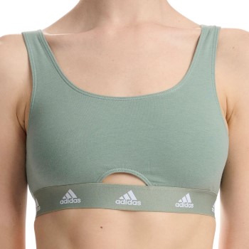 adidas BH Scoop Bralette Grøn bomuld Medium Dame