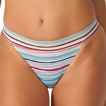Sloggi Shore Candy Basslet Brazilian Bikini Brief Lyseblå Stribe Small Dame