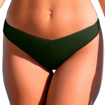 Wiki Low Cut Brazilian Bikini Brief Mørkgrøn  X-Small Dame