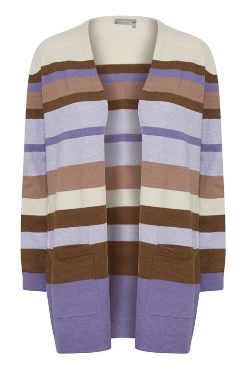 Fransa Cardigan 'Melani'  beige / brun / lysebrun / lyselilla / mørkelilla