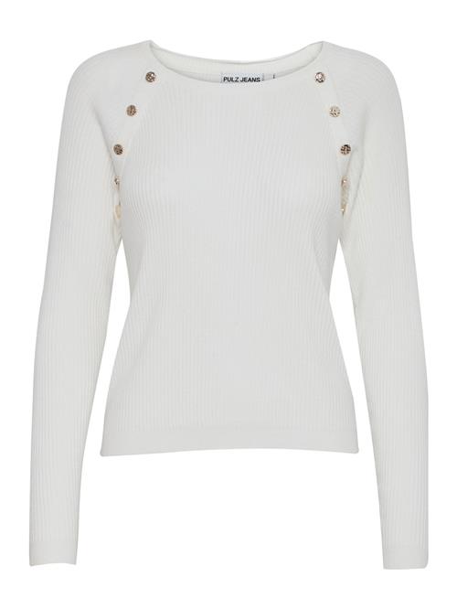 PULZ Jeans Pullover 'Sara'  hvid