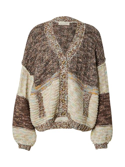 Free People Cardigan 'ISABELLA'  beige / mørkebrun / taupe / lilla