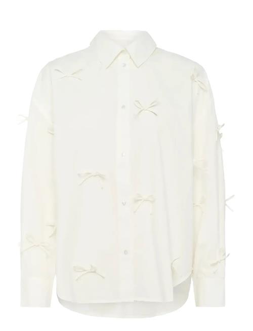 Sljoa Bow Shirt Ls Soaked In Luxury White