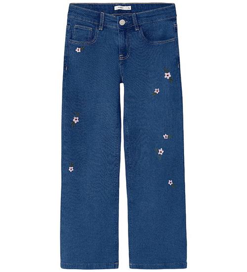 Name It Jeans - NkfRose - Dark Blue Denim m. Blomster