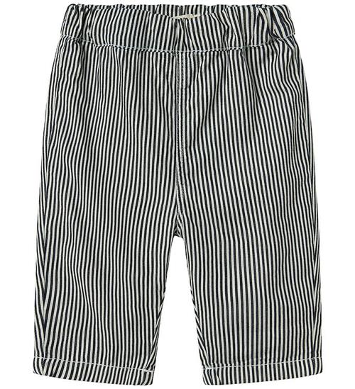 Lil' Atelier Bukser - Loose - NbmKasper - Dark Blue Denim/Hvid