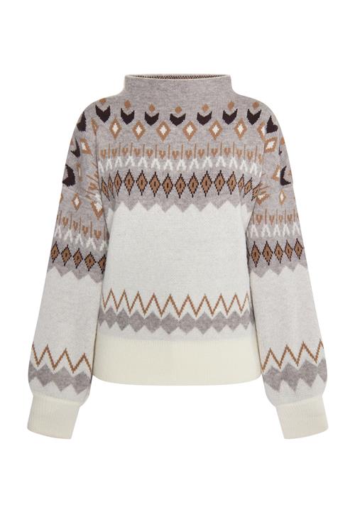 usha FESTIVAL Pullover 'Carnea'  camel / brun / grå-meleret / hvid