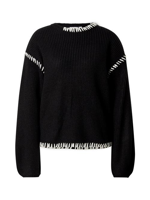 Se VILA Pullover 'Sigga'  sort / hvid ved About You
