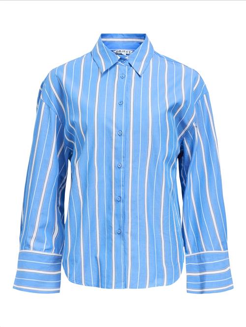 OBJECT Bluse 'OBJKIMBERLY'  natblå / azur / hvid