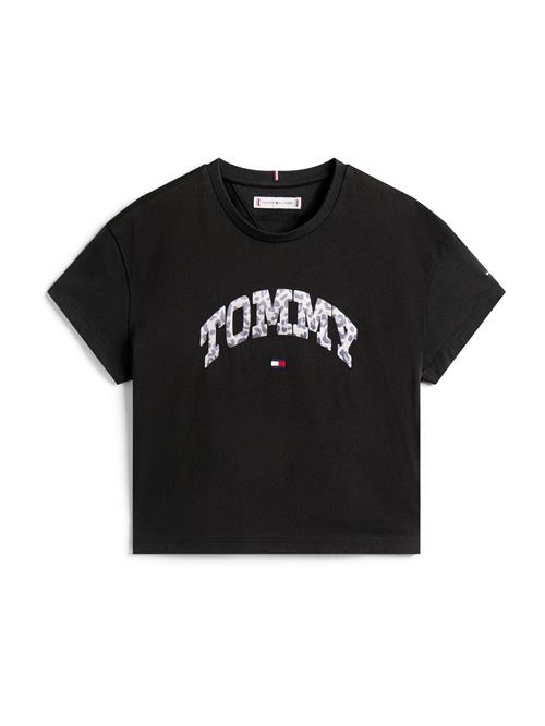 TOMMY HILFIGER Bluser & t-shirts 'VARSITY'  mørkegrå / sort / hvid