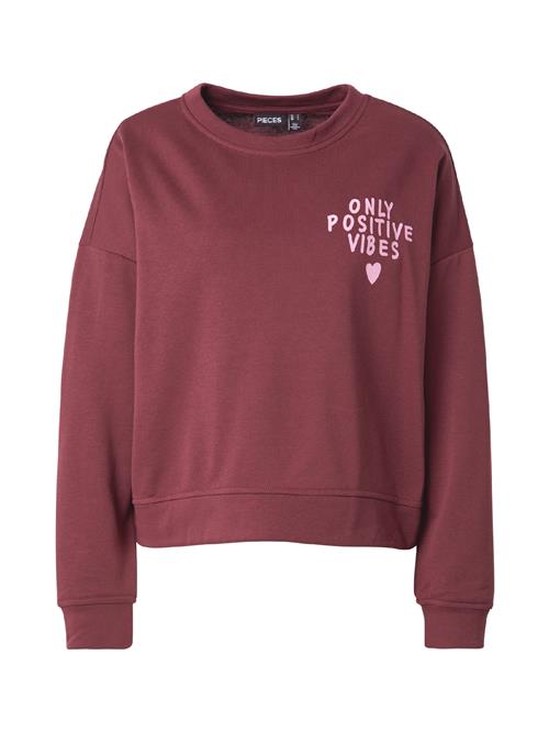 PIECES Sweatshirt 'PCCHILLI SUMMER'  lys pink / pastelrød