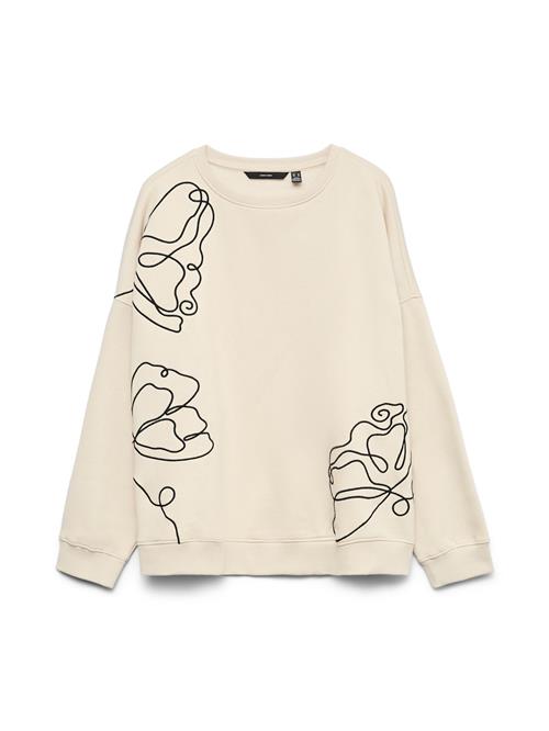 VERO MODA Sweatshirt 'IVALO'  lysebeige / sort
