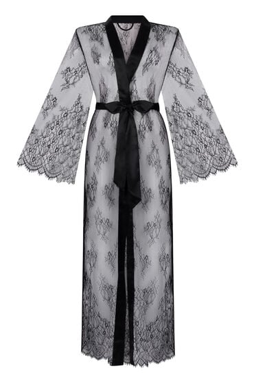 Hunkemöller Kimono Allover Lace sort