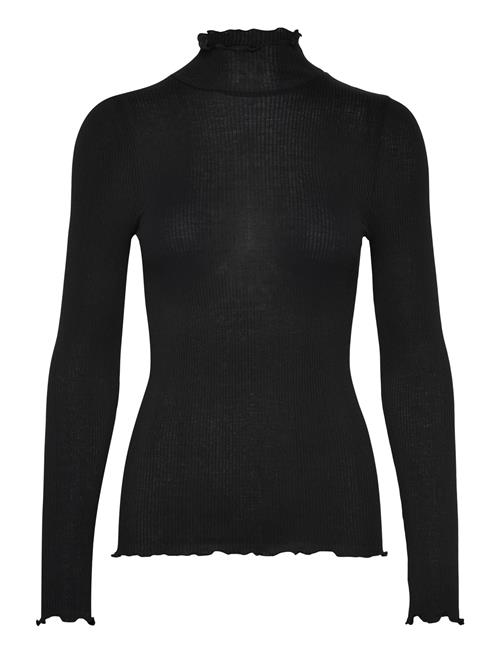 Rmwjohanne Wool Blend Ls T-Neck T-S RM By Rosemunde Black
