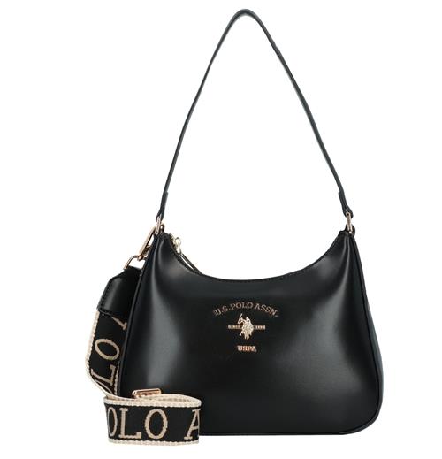 U.S. POLO ASSN. Skuldertaske 'Heat'  beige / guld / sort
