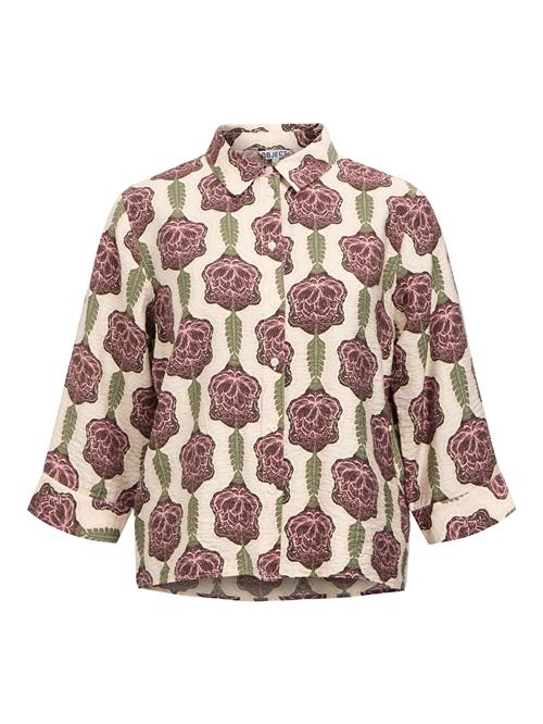 OBJECT Bluse  grøn / lys pink / mørkerød / hvid