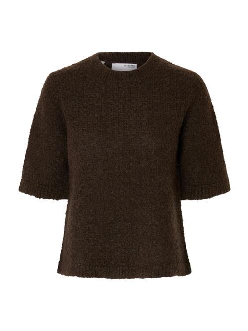 SELECTED Pullover 'SLFLELOU'  mørkebrun