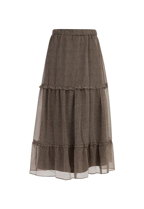DreiMaster Vintage Nederdel  oliven / uldhvid