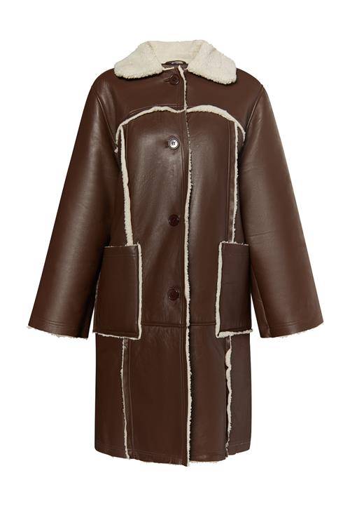 DreiMaster Vintage Vinterfrakke  brun / hvid