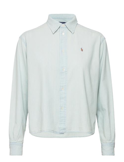 Cropped Boxy Chambray Shirt Polo Ralph Lauren Blue
