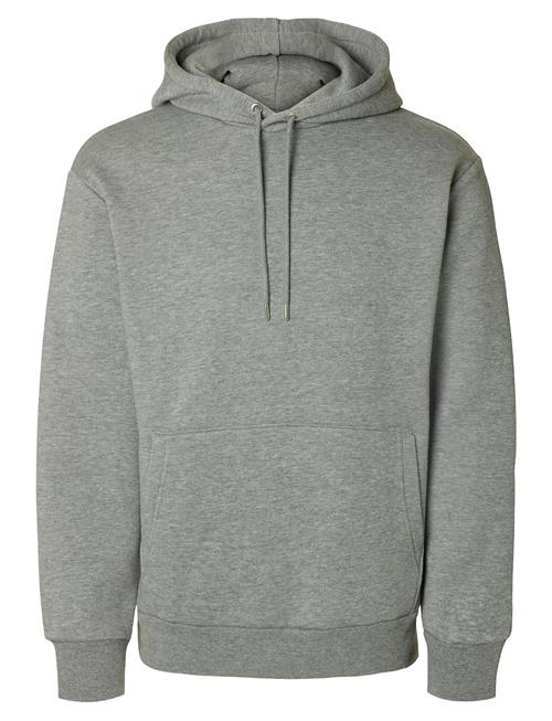 Slhreg-Dan Sweat Hood Selected Grey