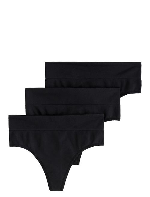 Brief Thong High Seamless Joy Lindex Black