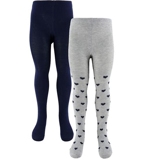 Creamie Strømpebukser - 2-pak - Light Grey Melange