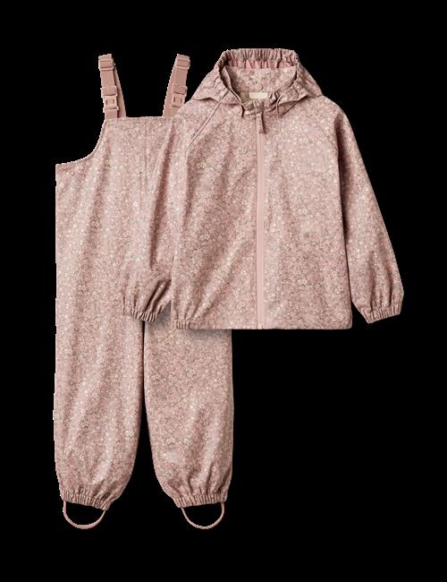 Wheat Charlie Regntøjssæt Powder Flower Meadow  Powder Flower Meadow 128 cm  Lyserød  128 cm  kvinde