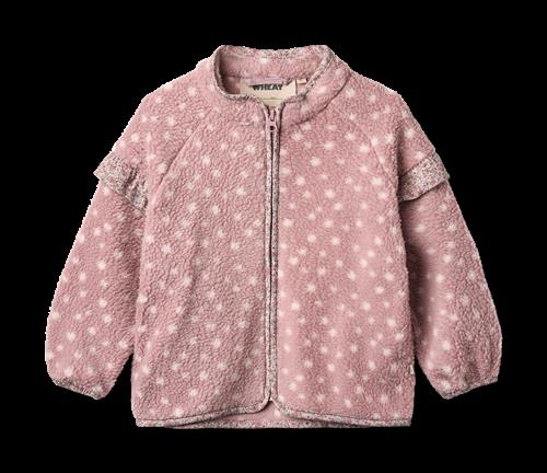 Wheat Ellena Fleece-jakke Rosewood Dots  Rosewood Dots 104 cm  Lyserød  104 cm  kvinde