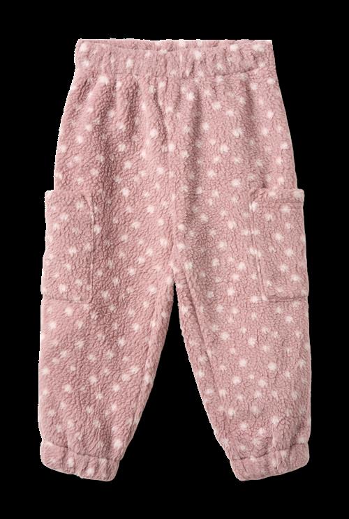 Wheat Suun Fleece-bukser Rosewood Dots  Rosewood Dots 92 cm  Lyserød  92 cm  kvinde