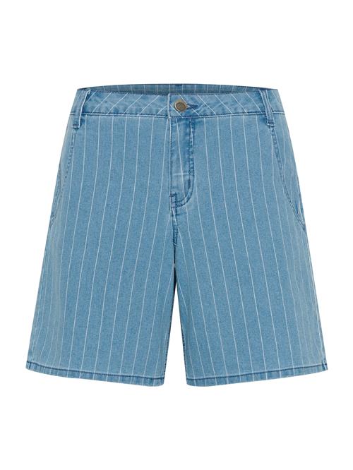 CULTURE Bukser 'CU Renny'  blue denim / hvid