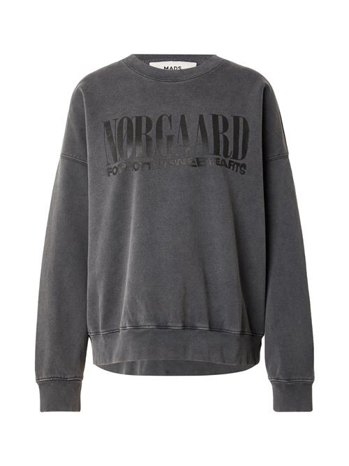 MADS NORGAARD COPENHAGEN Sweatshirt 'Compact Atli'  mørkegrå / sort