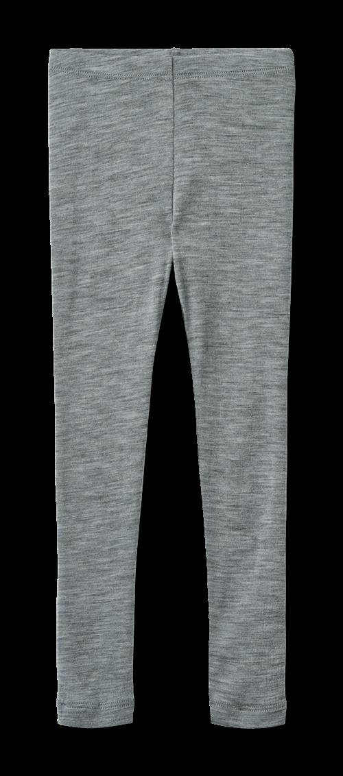 Wheat Agi Leggings I Uld Melange Grey  Melange Grey 98 cm  Grå  98 cm  Unisex