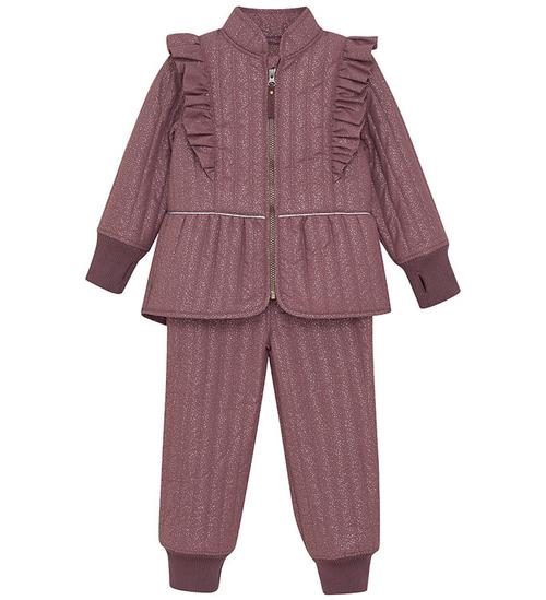 En Fant Termotøj - Rose Taupe m. Flæser/Glitter