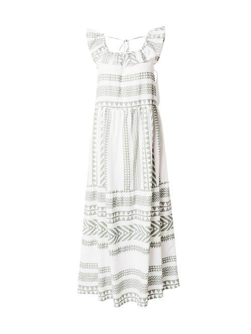 Se VERO MODA Sommerkjole 'Dicthe'  grøn / hvid ved About You