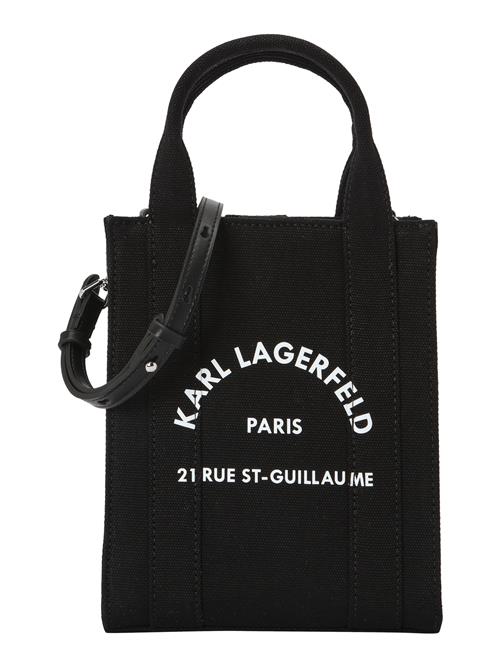 Karl Lagerfeld Håndtaske 'Rue St-Guillaume'  sort / hvid