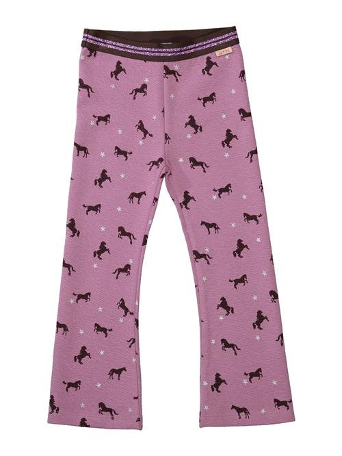 Se STACCATO Leggings  lilla / sort / sølv ved About You