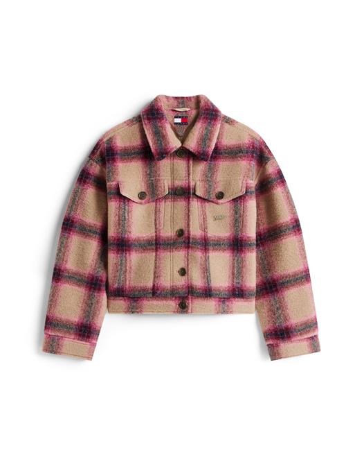 Tommy Jeans Overgangsjakke  beige / antracit / orkidee / bordeaux