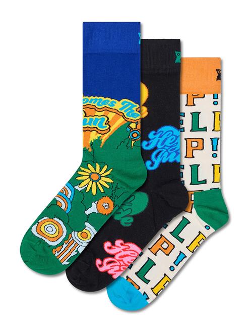 Happy Socks Sokker 'The Beatles'  ensian / græsgrøn / sort / naturhvid