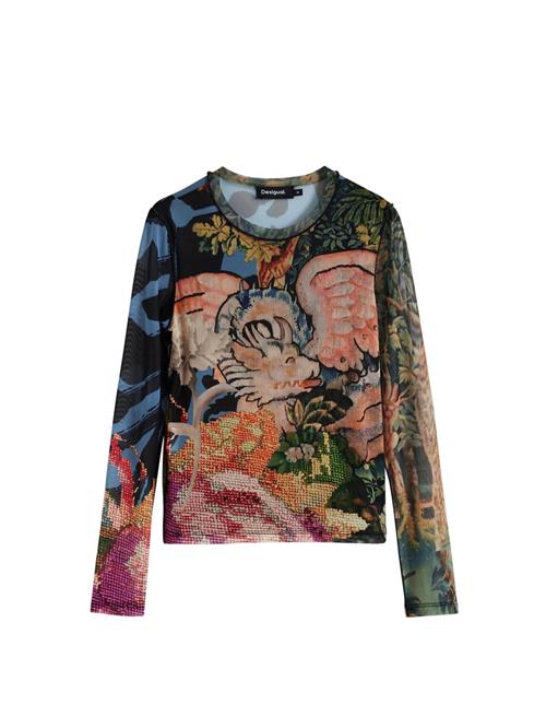 Desigual Shirts 'by Mr. Christian Lacroix'  blå / mørkegrøn / laks / magenta