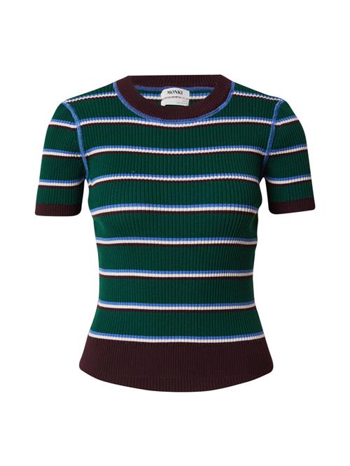 Se Monki Pullover  azur / mørkebrun / mørkegrøn / hvid ved About You