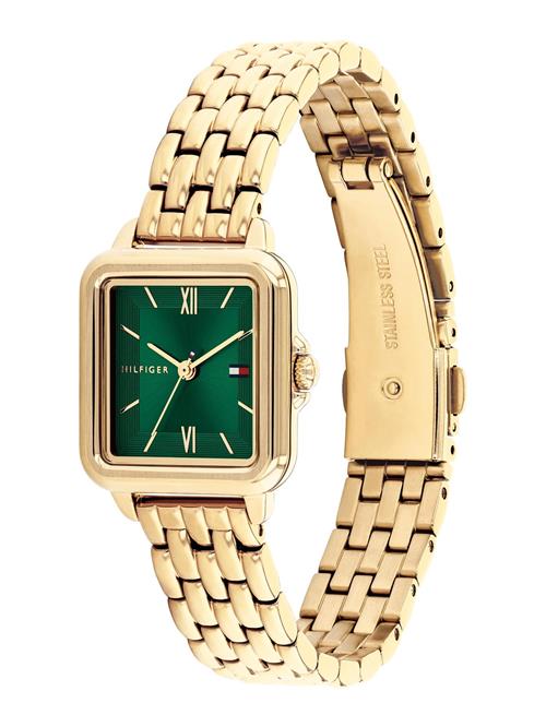 TOMMY HILFIGER Analogt ur 'Mia'  guld / grøn
