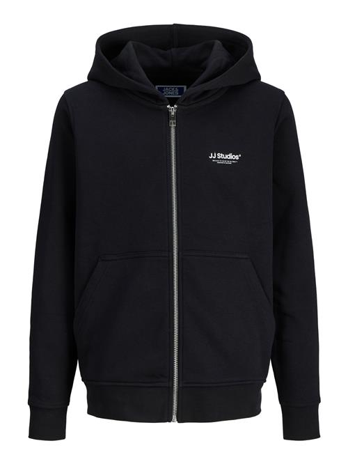 Se JACK & JONES Zip Hoodie Sweatshirt Black hos SmartKidz