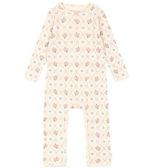 Konges Sløjd Heldragt - Rib - Minnie - Fleur Decor m. Hulmønster