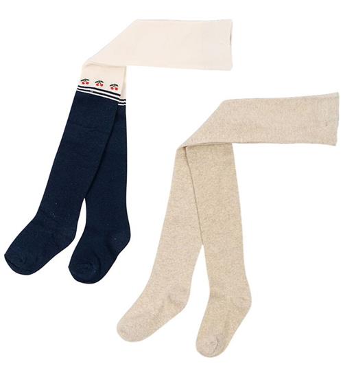 Konges Sløjd Strømpebukser - 2-pak - Lurex - Cherry Mix