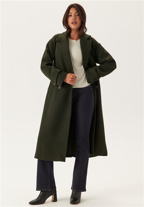 BUBBLEROOM Belted Wool Blend Coat