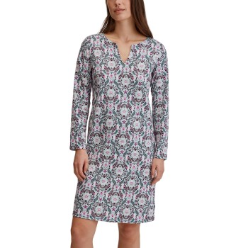 Calida Autumn Dreams Long Sleeve Nightdress Blå Mønster bomuld Large Dame
